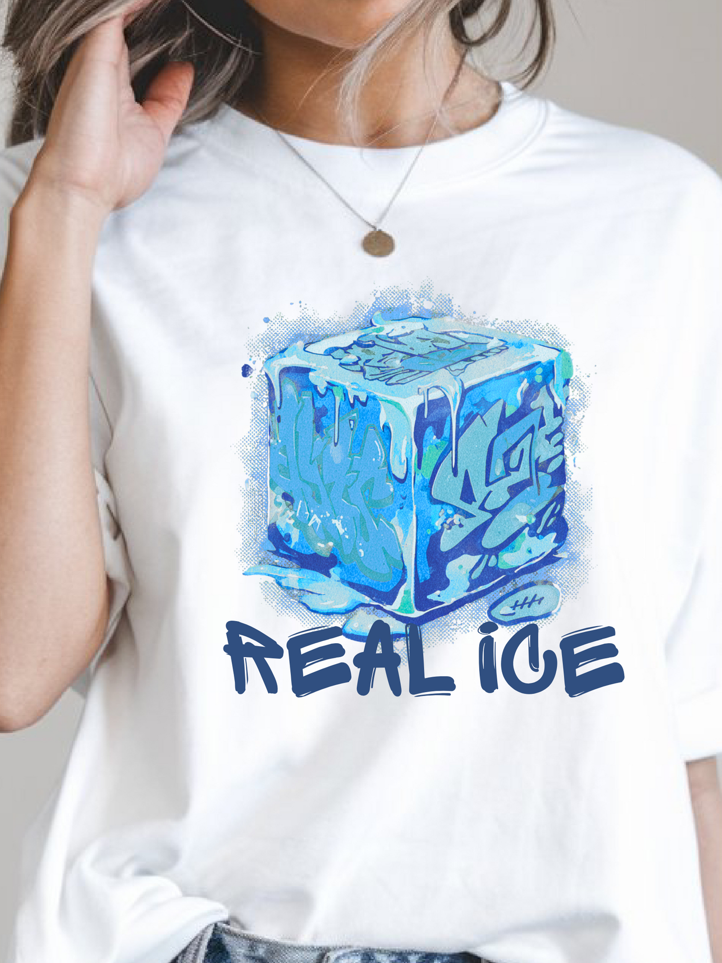 Real Ice, Premium DTF Printed T-Shirt
